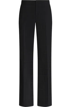 Etro Pantalon en laine vierge à coupe droite