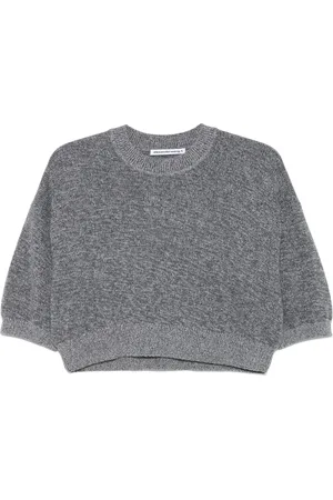 Alexander Wang T-shirt crop à logo embossé