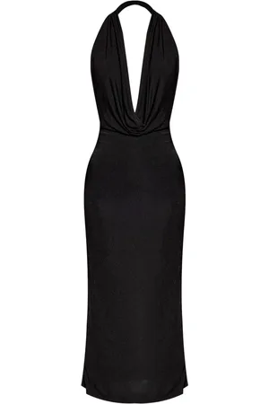 MISBHV Robe mi-longue à col bénitier