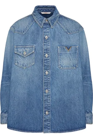 VALENTINO GARAVANI Chemise en jean à plaque V