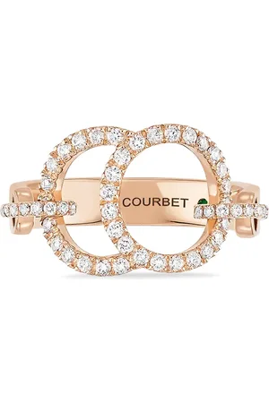 COURBET Bague Celeste en or recyclé 18ct pavée de diamants créés en laboratoire