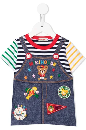 Miki House T-shirt façon salopette