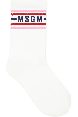 Msgm Chaussettes à logo en jacquard
