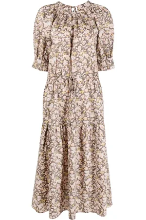 Ralph Lauren Robe mi-longue en popeline à fleurs