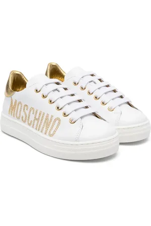 Moschino Baskets à logo clouté