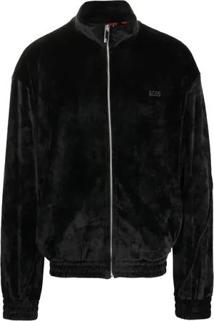 GCDS Veste bomber en velours à logo brodé