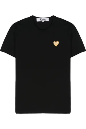 Comme des Garçons T-shirt en coton à patch cœur