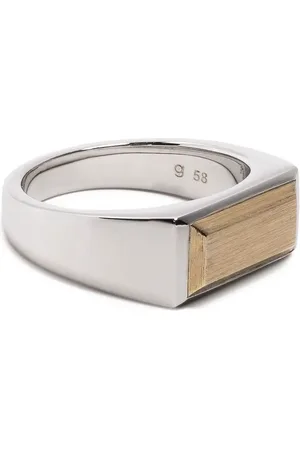 TOM WOOD Bague Peaky rectangulaire