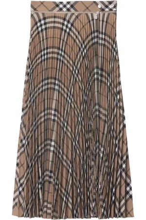 Burberry Jupe plissée à carreaux