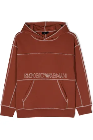 Emporio Armani Hoodie en coton à logo imprimé