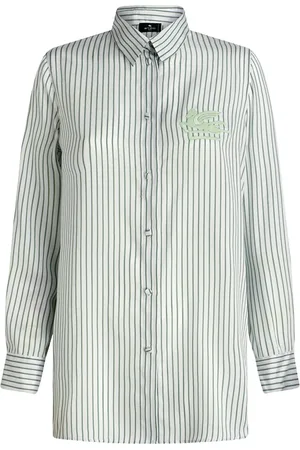 Etro Chemise rayée à logo brodé