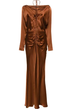 Alberta Ferretti Robe mi-longue à fini satiné