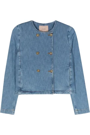 Twin-Set Veste en jean à boutonnière croisée