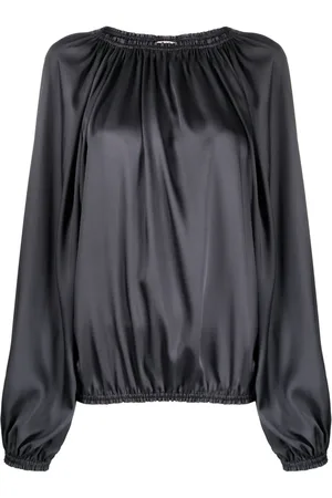 BLANCA Blouse froncée à fini satiné