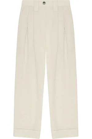 Ganni Pantalon droit à taille mi-haute