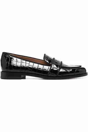 Aquazzura Mocassins Martin à effet peau de serpent