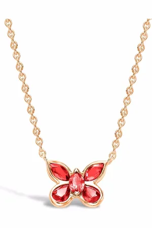 Pragnell Collier Butterfly en 18ct à pendentif orné de rubis
