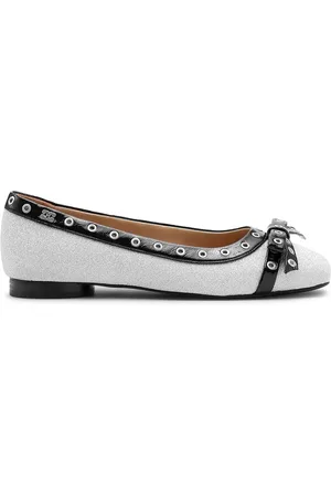 Ganni Ballerines à détails d’œillets pailletés