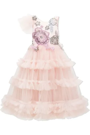 Tulleen Robe en tulle à fleurs brodées