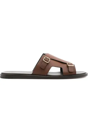 santoni Sandales en cuir à double boucles