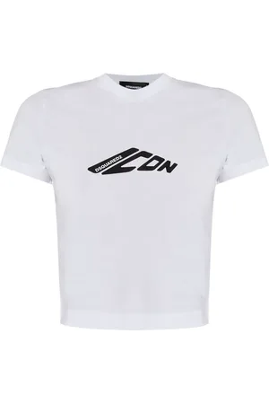 Dsquared2 T-shirt crop à logo imprimé