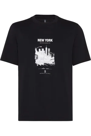 Brunello Cucinelli T-shirt New York à imprimé graphique