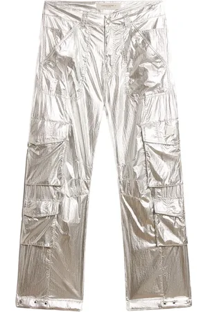 Golden Goose Pantalon métallisé à poches cargo
