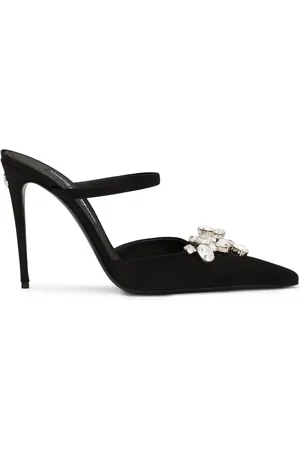 Dolce & Gabbana Mules en cuir à ornements en cristal 105 mm