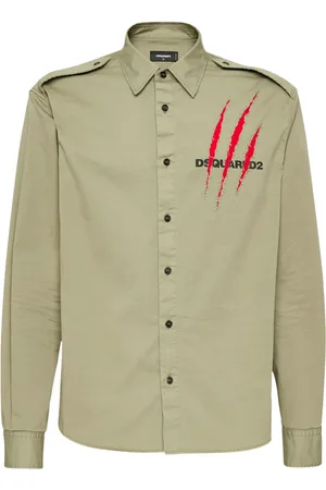 Dsquared2 Chemise en popeline à logo imprimé