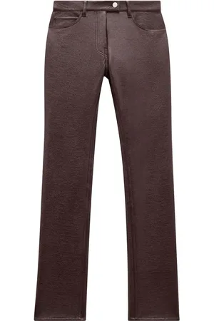 Courrèges Pantalon en vinyle à coupe droite