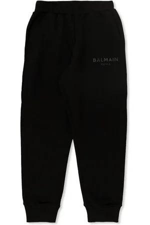 Balmain Pantalon de jogging en coton à logo imprimé