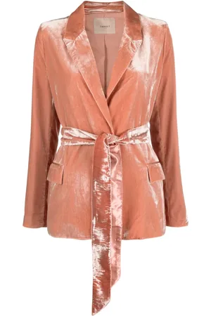 Twin-Set Blazer en velours à simple boutonnage