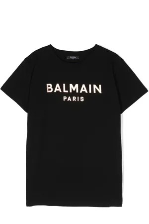 Balmain T-shirt en coton à logo imprimé