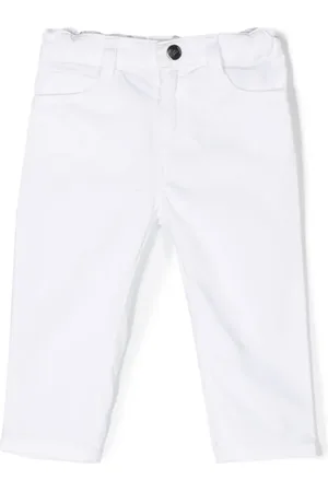 Emporio Armani Pantalon en coton à coupe droite