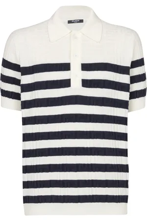 Balmain Polo en maille à rayures