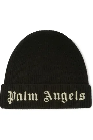 Palm Angels Bonnet en maille à logo brodé