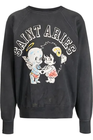 SAINT MXXXXXX Logo-print cotton sweatshirt