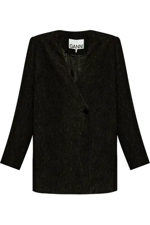 Ganni Veste texturée à design sans col