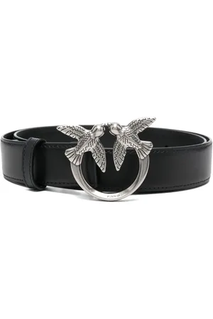 Pinko Ceinture en cuir à plaque logo