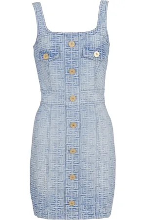 Balmain Robe à motif monogrammé en all over