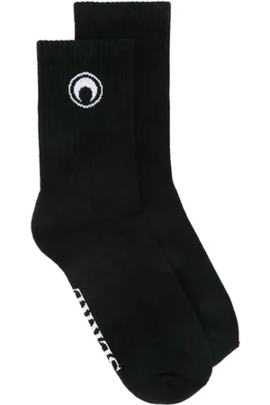 Marine Serre Chaussettes nervurées à logo Moon