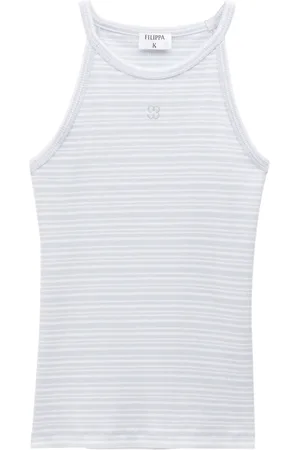 Filippa K Débardeur rayé en coton biologique à logo brodé