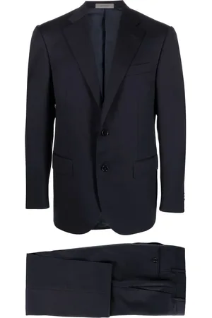 corneliani Costume en laine vierge à veste à simple boutonnage