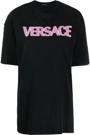 VERSACE T-shirt en coton à logo imprimé