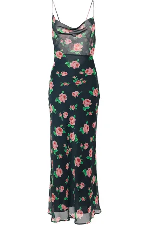 ROTATE Robe longue à fleurs