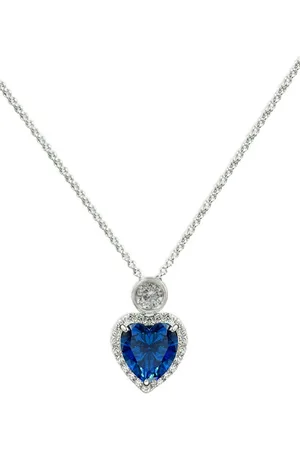 Juwelina Paris Collier Sapphire Blue Ocean Heart