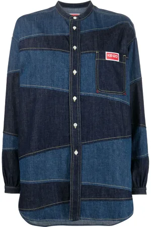 Kenzo Chemise en jean à design patchwork