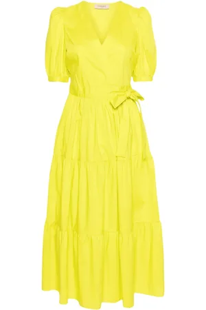Twin-Set Robe en popeline à coupe mi-longue