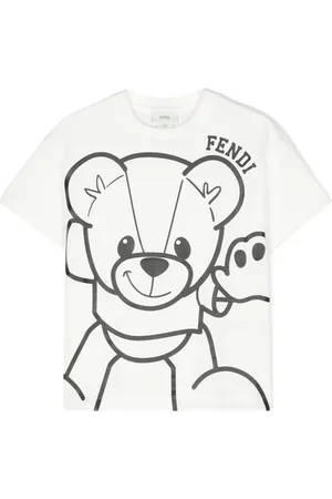 Fendi T-shirt en coton à imprimé graphique