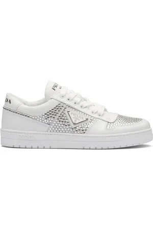 Prada Basket en cuir à ornements en cristal